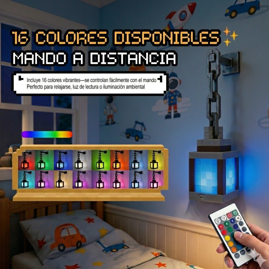 Lámpara Decorativa Estilo Píxel