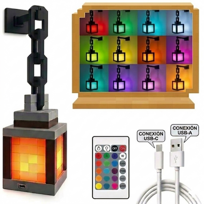 Lámpara Decorativa Estilo Píxel